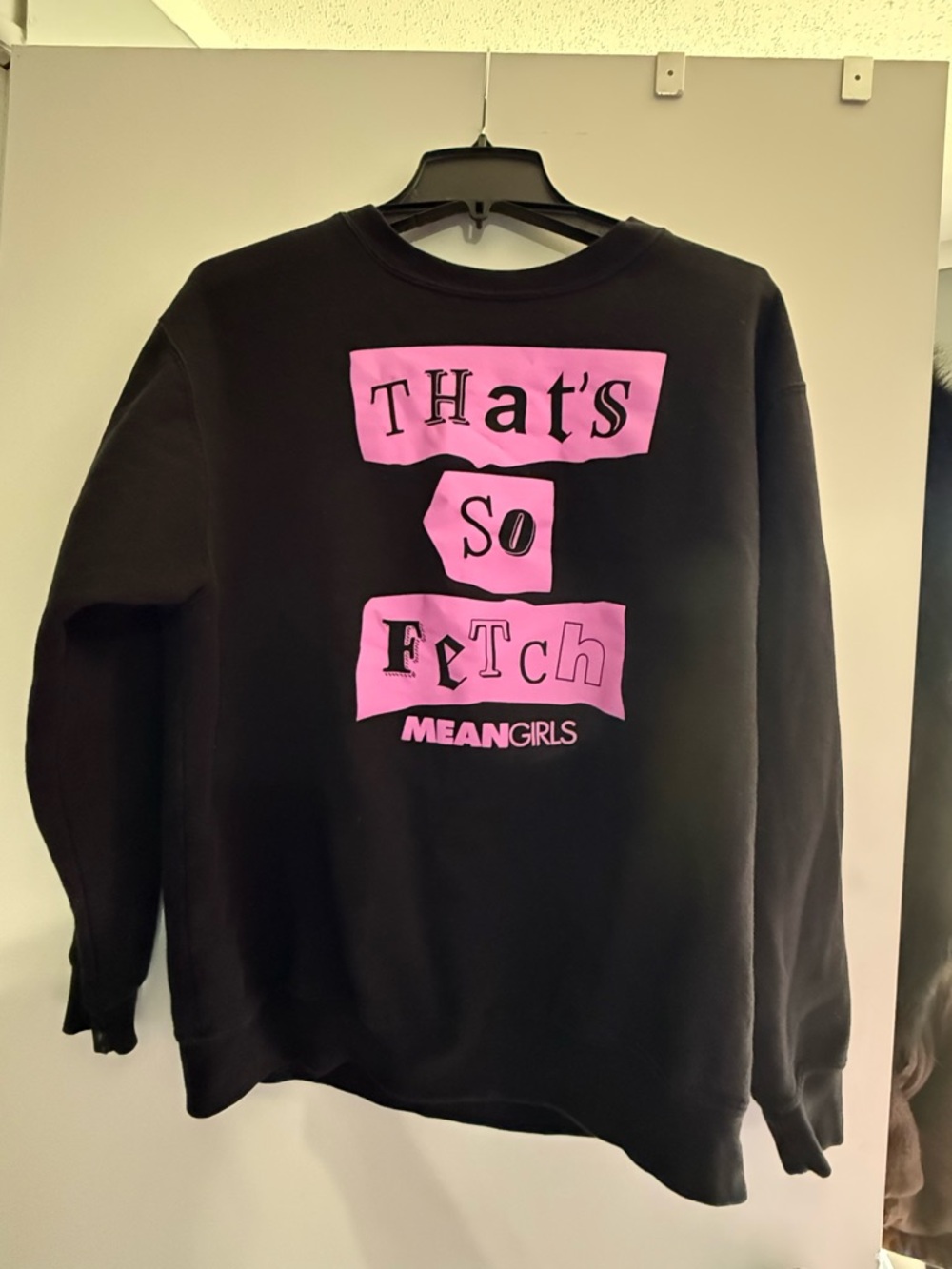 "That's So Fetch" Mean Girls Black Sweatshirt with Pink Graphic